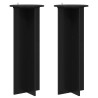 Support de Plante 2 pcs Noir Ø40 x 100 cm Bois d'ingénierie 646718646718