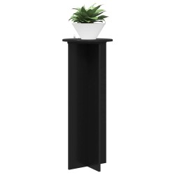 Support de Plante 2 pcs Noir Ø40 x 100 cm Bois d'ingénierie 646718646718
