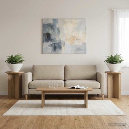 Support de Plante 2 pc Chêne artisanal Ø29,5 x 40 cm 646719646719
