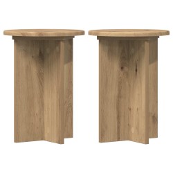 Support de Plante 2 pc Chêne artisanal Ø29,5 x 40 cm 646719646719