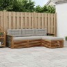 Ensemble de canapés d'extérieur Naturel et gris clair 646720646720