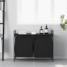 Panier à linge à 2 compartiments avec étagère en chêne noir 646728646728