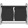 Panier à linge à 2 compartiments avec étagère en chêne noir 646728646728
