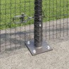 Clôture en fil soudé avec base en béton 10 x 0,8 m Gris Maille 646733646733