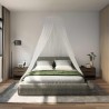 Ciel de lit anti-moustiques 3 pcs 156 mesh Blanc ⌀56 x 220 cm 646735646735