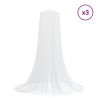 Ciel de lit anti-moustiques 3 pcs 156 mesh Blanc ⌀56 x 220 cm 646735646735