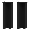 Support de Plante 2 pcs Noir 40 x 40 x 80 cm Bois d'ingénierie 646737646737