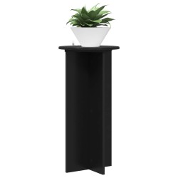 Support de Plante 2 pcs Noir 40 x 40 x 80 cm Bois d'ingénierie 646737646737