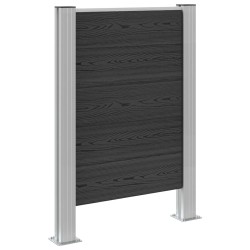 Clôture de poubelle Gris 85 x 12 x 115 cm Aluminium et WPC 646740646740