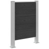Clôture de poubelle Gris 85 x 12 x 115 cm Aluminium et WPC 646740646740