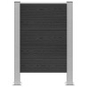 Clôture de poubelle Gris 85 x 12 x 115 cm Aluminium et WPC 646740646740