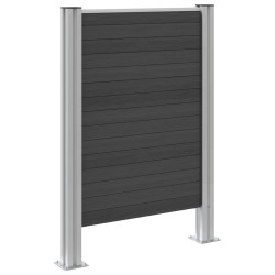 Clôture de poubelle Gris 85 x 12 x 115 cm Aluminium et WPC 646740646740