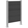 Clôture de poubelle Gris 85 x 12 x 115 cm Aluminium et WPC 646740646740