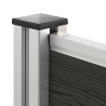 Clôture de poubelle Gris 85 x 12 x 115 cm Aluminium et WPC 646740646740