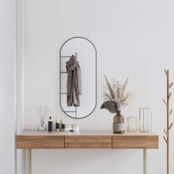 Miroir mural Noir 90x40 cm Ovale 646743646743