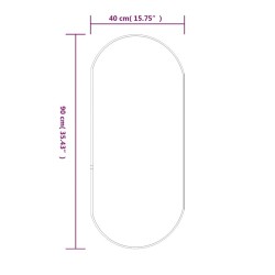 Miroir mural Noir 90x40 cm Ovale 646743646743