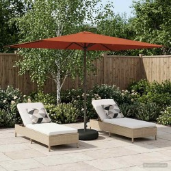 Parasol de jardin avec base 200 x 300 cm Polyester 646744646744