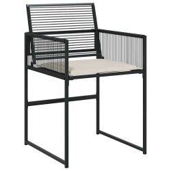 Ensemble à manger de jardin 11 pcs coussins noir résine tressée 646747646747