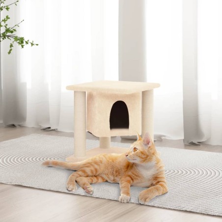 Arbre à chat avec griffoirs en sisal Crème 37 cm 646749646749