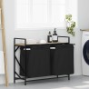 Panier à linge à 2 compartiments avec étagère chêne Sonoma 646754646754