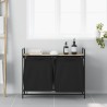 Panier à linge à 2 compartiments avec étagère chêne Sonoma 646754646754