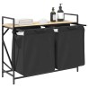 Panier à linge à 2 compartiments avec étagère chêne Sonoma 646754646754