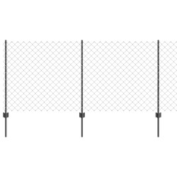 Clôture grillagée avec poteau 10 x 1 m Acier recouvert de PVC 646755646755