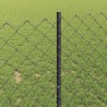 Clôture grillagée avec poteau 10 x 1 m Acier recouvert de PVC 646755646755