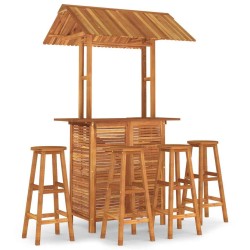 Ensemble de bar de jardin 5 pcs Bois d'acacia solide 646790646790