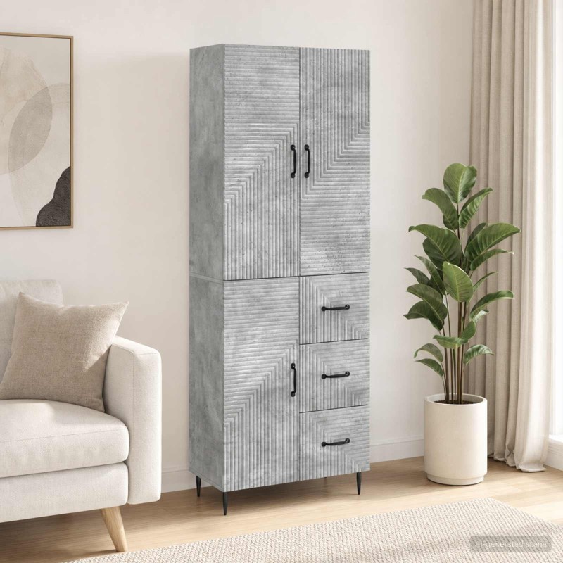 Ensemble de Meubles 2 pcs Gris béton 66 x 34,5 x 89,5 cm 646795646795