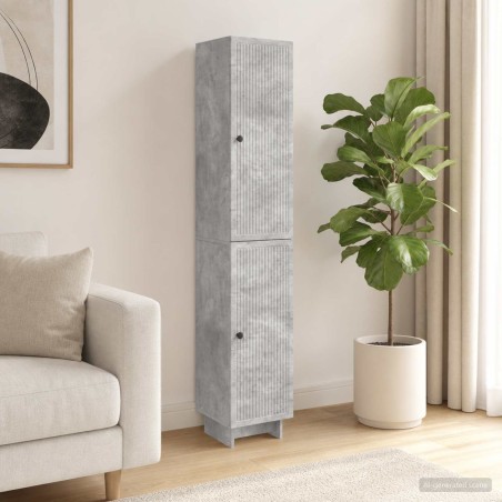 Ensemble de Meubles 2 pcs Gris béton 34,5 x 33 x 90 cm 646800646800