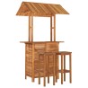 Ensemble de bar de jardin 3 pcs Bois d'acacia solide 646812646812