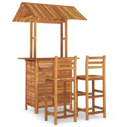 Ensemble de bar de jardin 3 pcs Bois d'acacia solide 646813646813