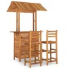 Ensemble de bar de jardin 3 pcs Bois d'acacia solide 646813646813