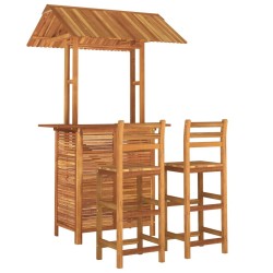 Ensemble de bar de jardin 3 pcs Bois d'acacia solide 646813646813