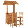 Ensemble de bar de jardin 3 pcs Bois d'acacia solide 646813646813