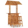 Ensemble de bar de jardin 3 pcs Bois d'acacia solide 646814646814
