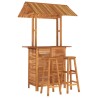 Ensemble de bar de jardin 3 pcs Bois d'acacia solide 646814646814