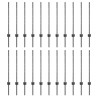 Poteau de clôture enchâssé 22 pc Gris 120 cm 646826646826