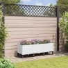 Jardinière avec Roues Blanc 120 x 40 x 48 cm PP 646846646846