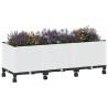 Jardinière avec Roues Blanc 120 x 40 x 48 cm PP 646846646846