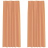Rideaux en voile à œillets 2 pcs couleur terre cuite 646868646868