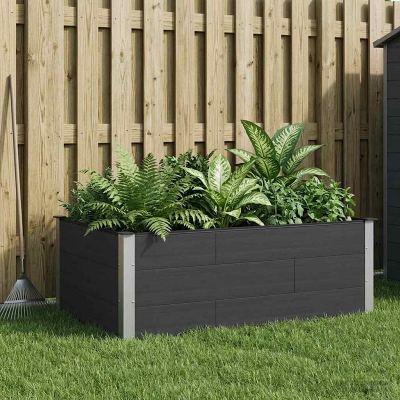 Jardinière surélevée Noir 150 x 100 x 54 cm 646875646875