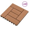 Carreau de terrasse 22 pcs Marron 30 x 30 cm WPC 646876646876