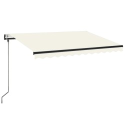 Auvent automatique avec capteur de vent et LED 350x250 cm Crème 646878646878