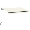 Auvent automatique avec capteur de vent et LED 350x250 cm Crème 646878646878