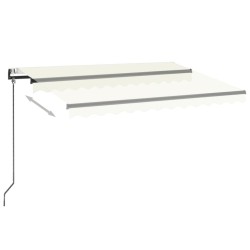 Auvent automatique avec capteur de vent et LED 350x250 cm Crème 646878646878