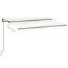 Auvent automatique avec capteur de vent et LED 350x250 cm Crème 646878646878