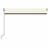 Auvent automatique avec capteur de vent et LED 350x250 cm Crème 646878646878