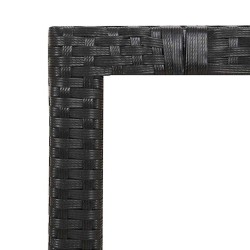 Ensemble de bistro de jardin 5 pcs coussins noir poly rotin 646880646880